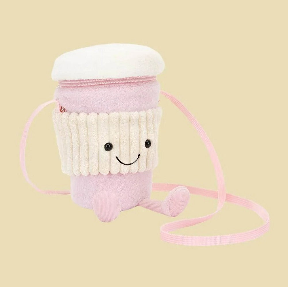 Amuseables Coffee - To - Go Pink Bag