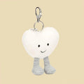 Amuseables Cream Heart Bag Charm