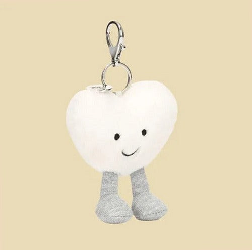 Amuseables Cream Heart Bag Charm