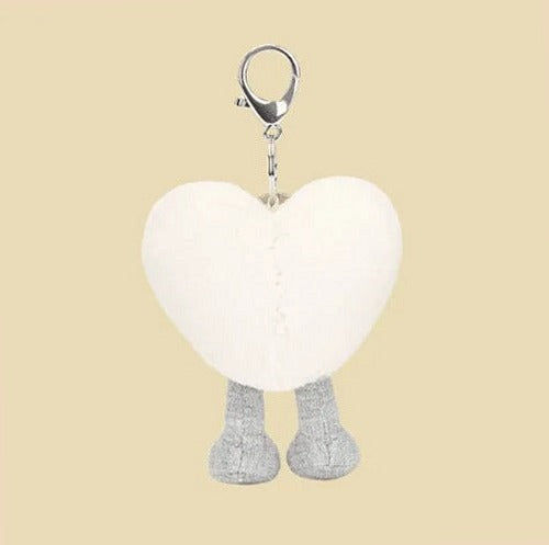 Amuseables Cream Heart Bag Charm