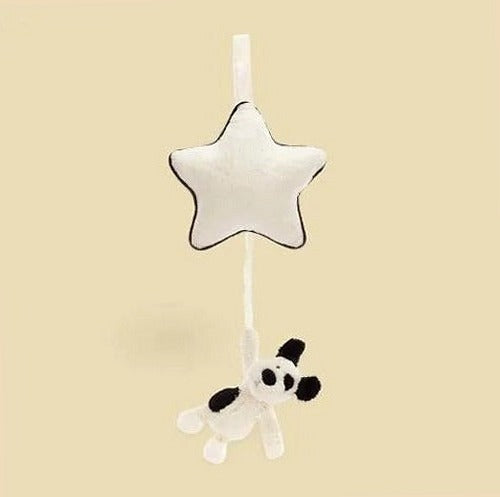 Bashful Black & Cream Puppy Musical Pull