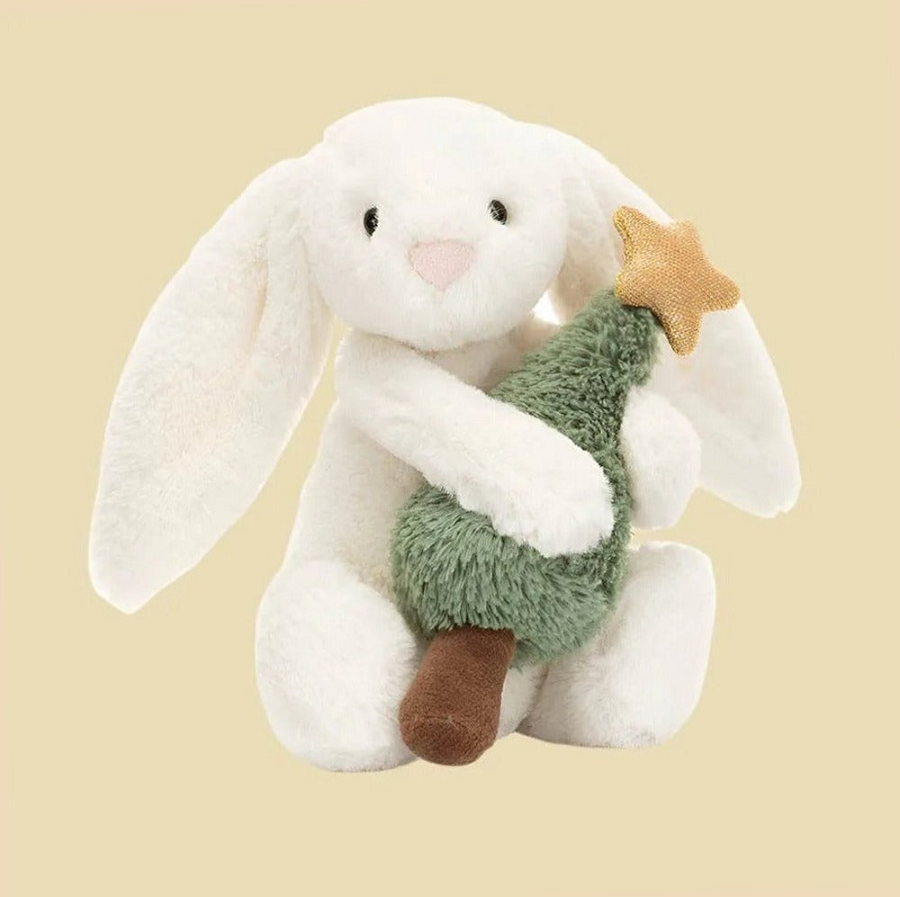 Bashful Bunny with Christmas Tree