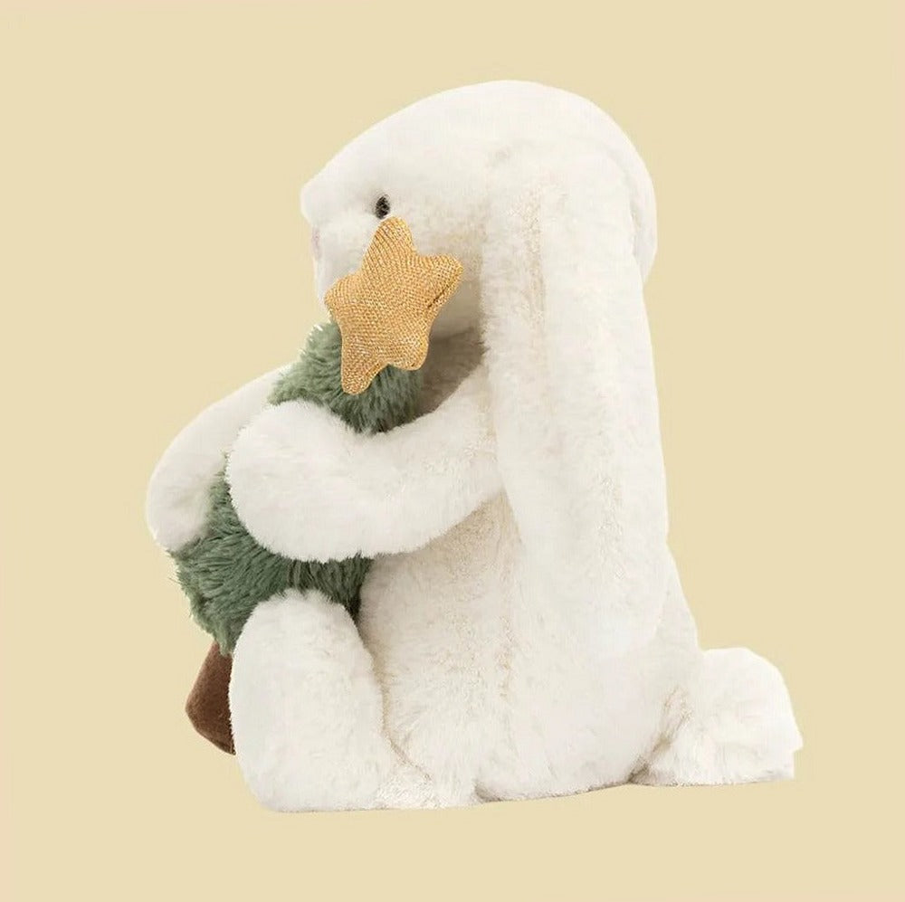 Bashful Bunny with Christmas Tree