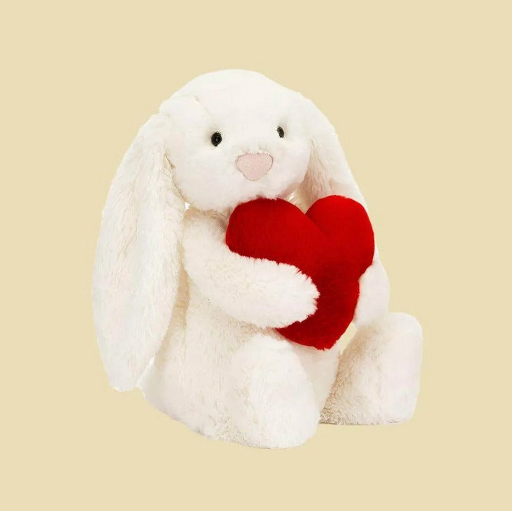 Bashful Red Love Heart Bunny