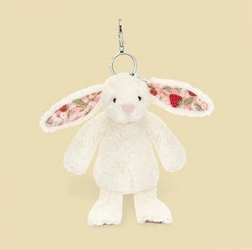 Blossom Cream Bunny 'Berry' Bag Charm
