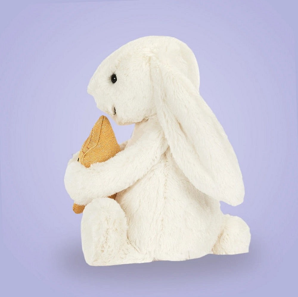 Cream Bunny with Star – soft plush toy, view 3