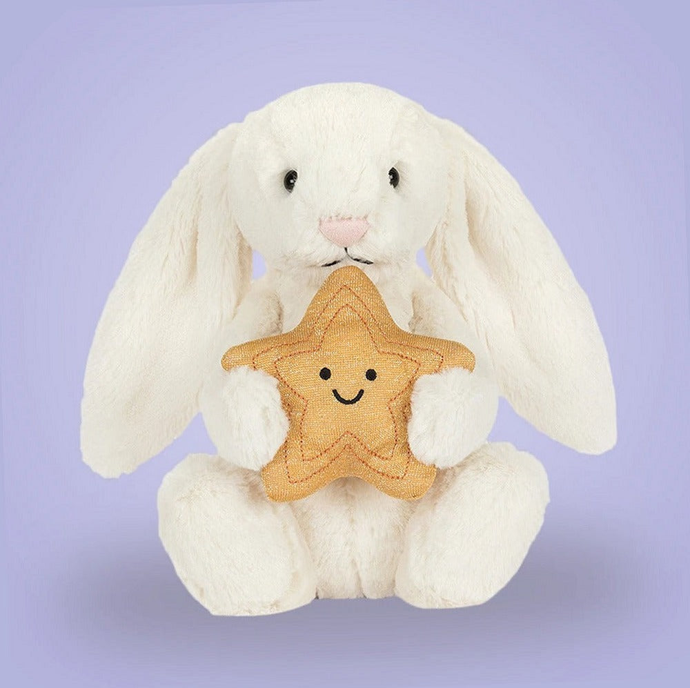 Cream Bunny with Star – soft plush toy, view 5