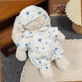 Cream Pup Pajama Set – Sleepy Dog Print & Eye Mask (for Bashful Bunny Medium)