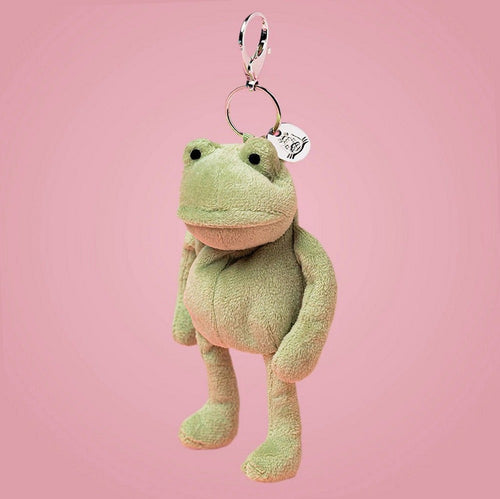 Fergus Frog Bag Charm – soft plush toy, view 2