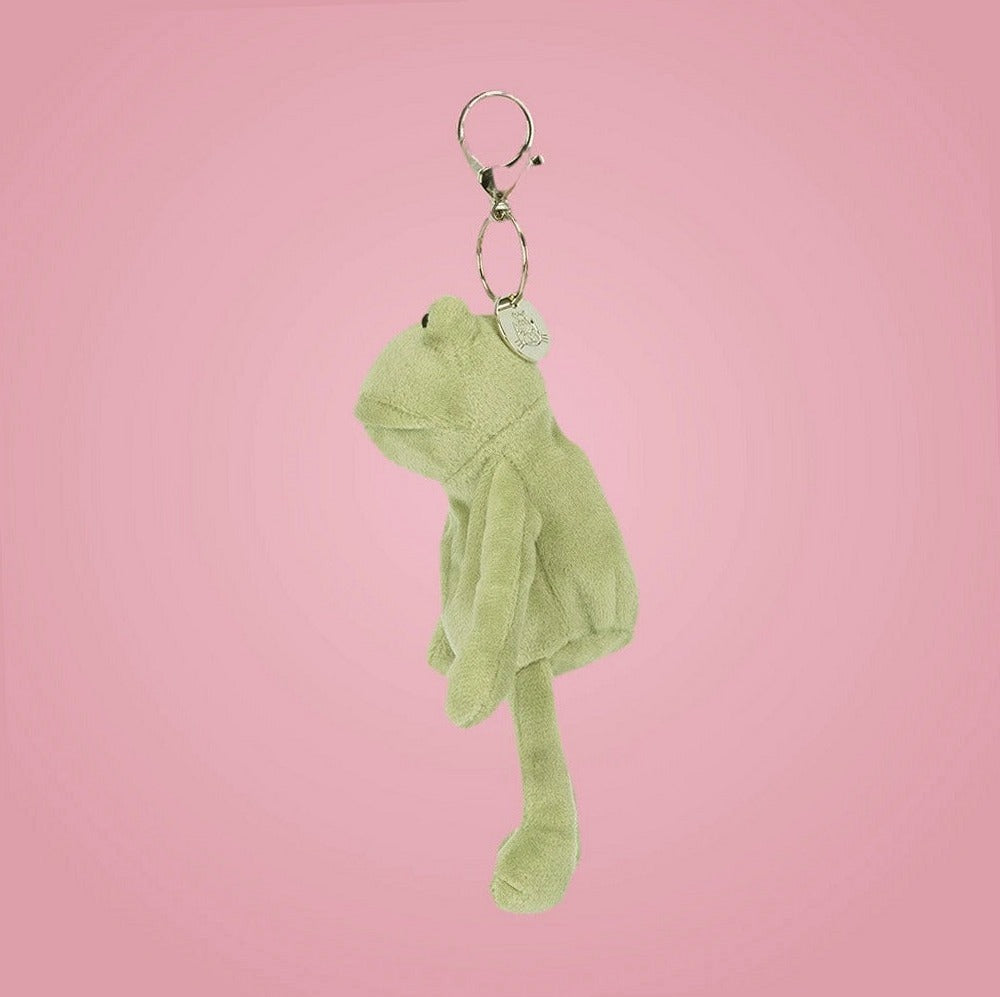 Fergus Frog Bag Charm – soft plush toy, view 3