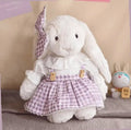 Lavender Check Skirt Set – Gingham & Wooden Button Look (for Bashful Bunny Medium)