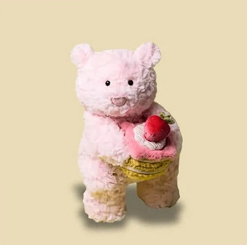 Leola Bear with Strawberry Cake