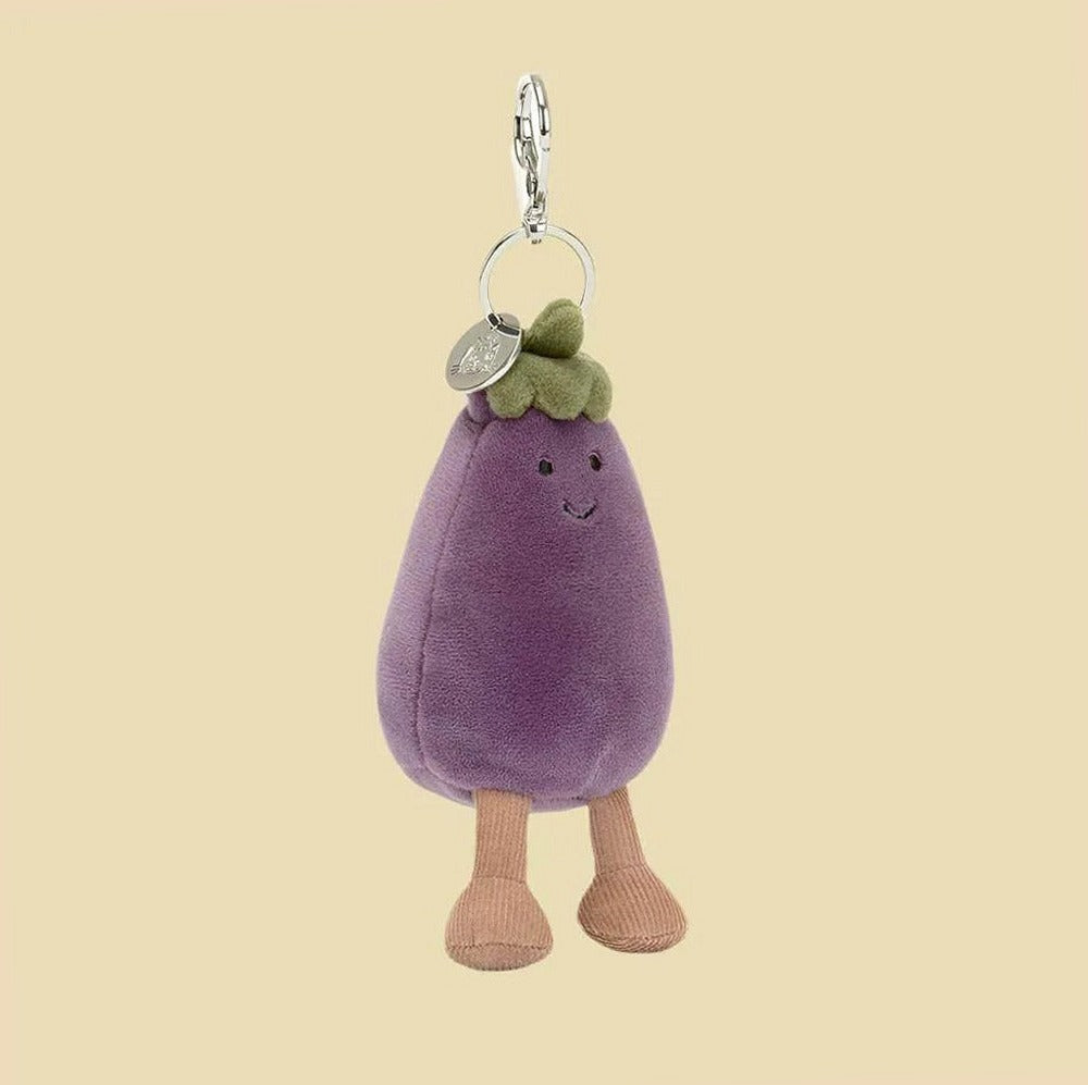 Vivacious Vegetable Aubergine Bag Charm