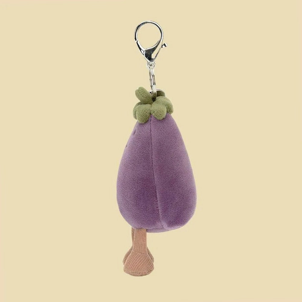 Vivacious Vegetable Aubergine Bag Charm
